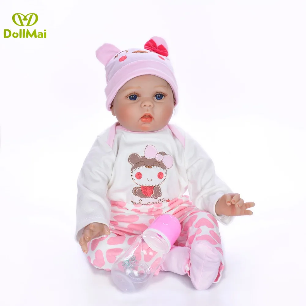 Bebes reborn силиконовые куклы 22 "55 см реальный ребенок Новорожденные игрушки для