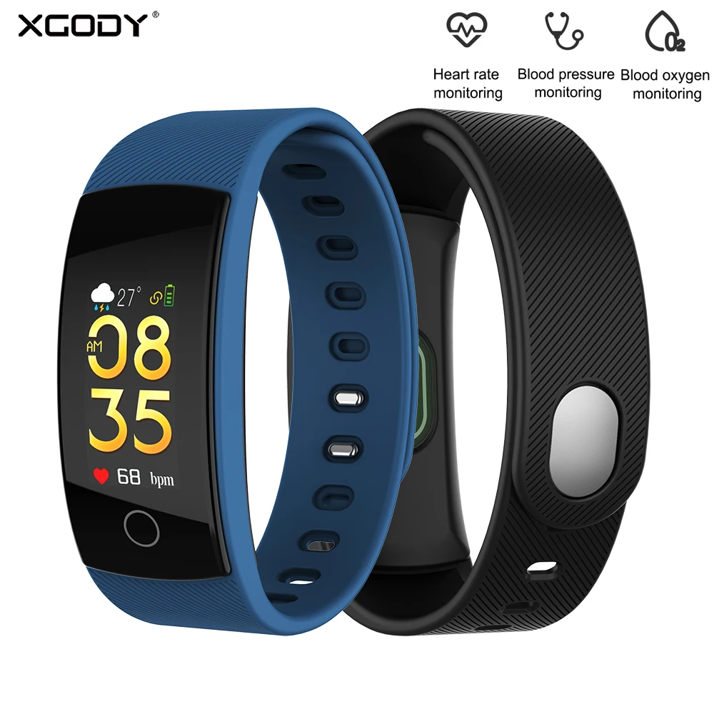 XGODY QS80 Plus Smart Bracelet Blood Pressure Measurement Women Men IP67 Waterproof Fitness Tracker Watch Heart Rate Monitor | Электроника