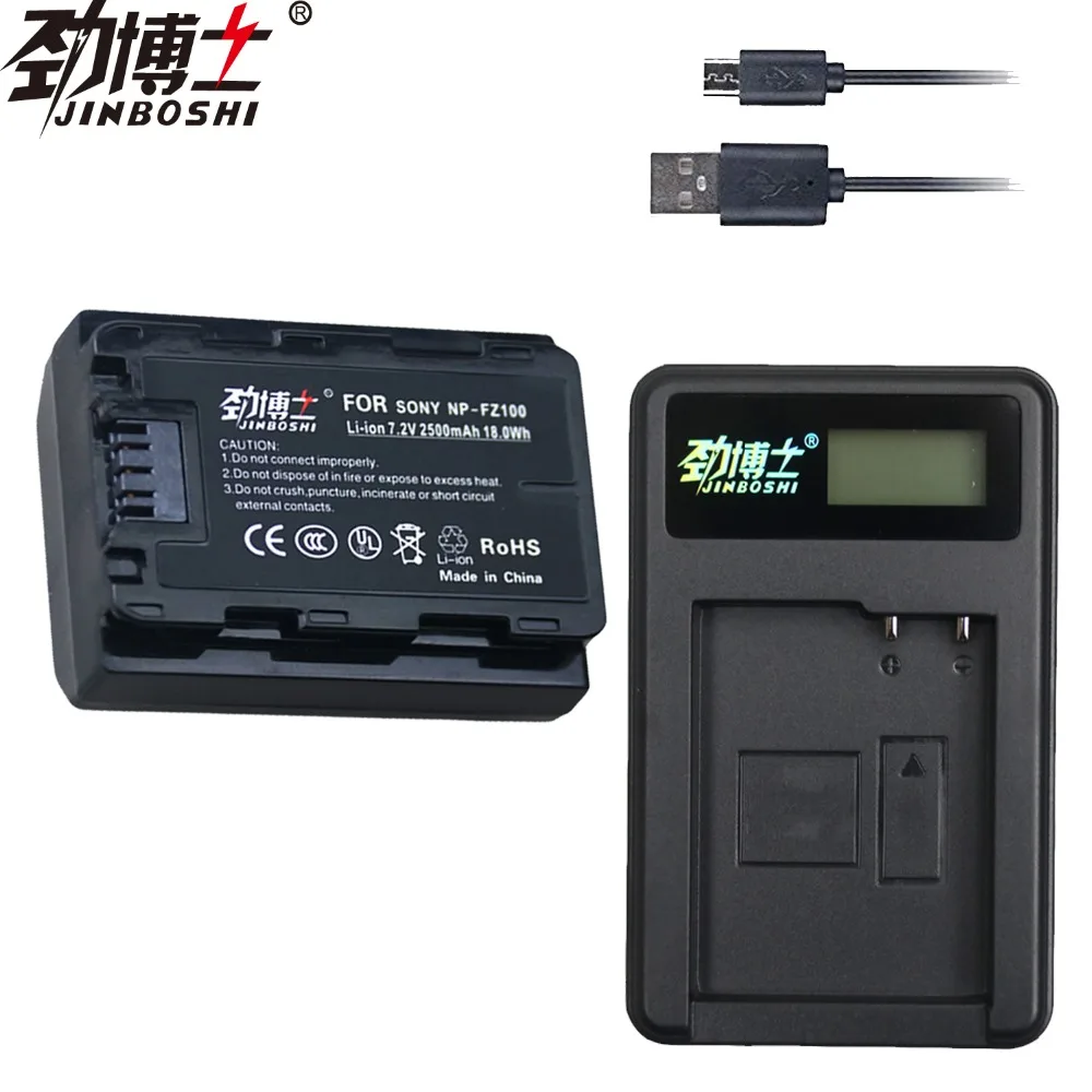 1pcs NPFZ100 NP FZ100 NP-FZ100 battery+LCD Charger for SONY ILCE-9 A7m3 a7r3 A9/A9R 7RM3 BC-QZ1 Alpha 9 9S 9R Digital camera | Электроника