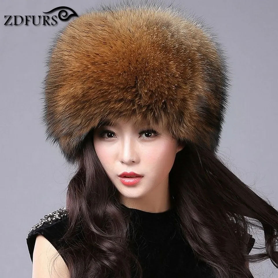 ZDFURS * Бесплатная доставка Новые Модные женские зимние шапки из лисьего меха