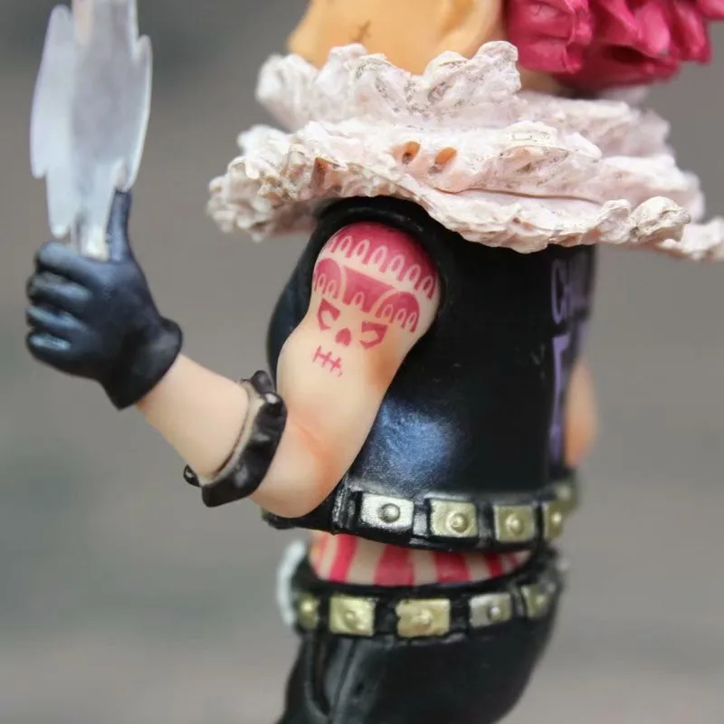 Anime ONE PIECE Dessert Three Star Charlotte Katakuri Big Mom Pirates Q-Version PVC Action Figure Collectible Model Toy BOX Q616 | Игрушки и
