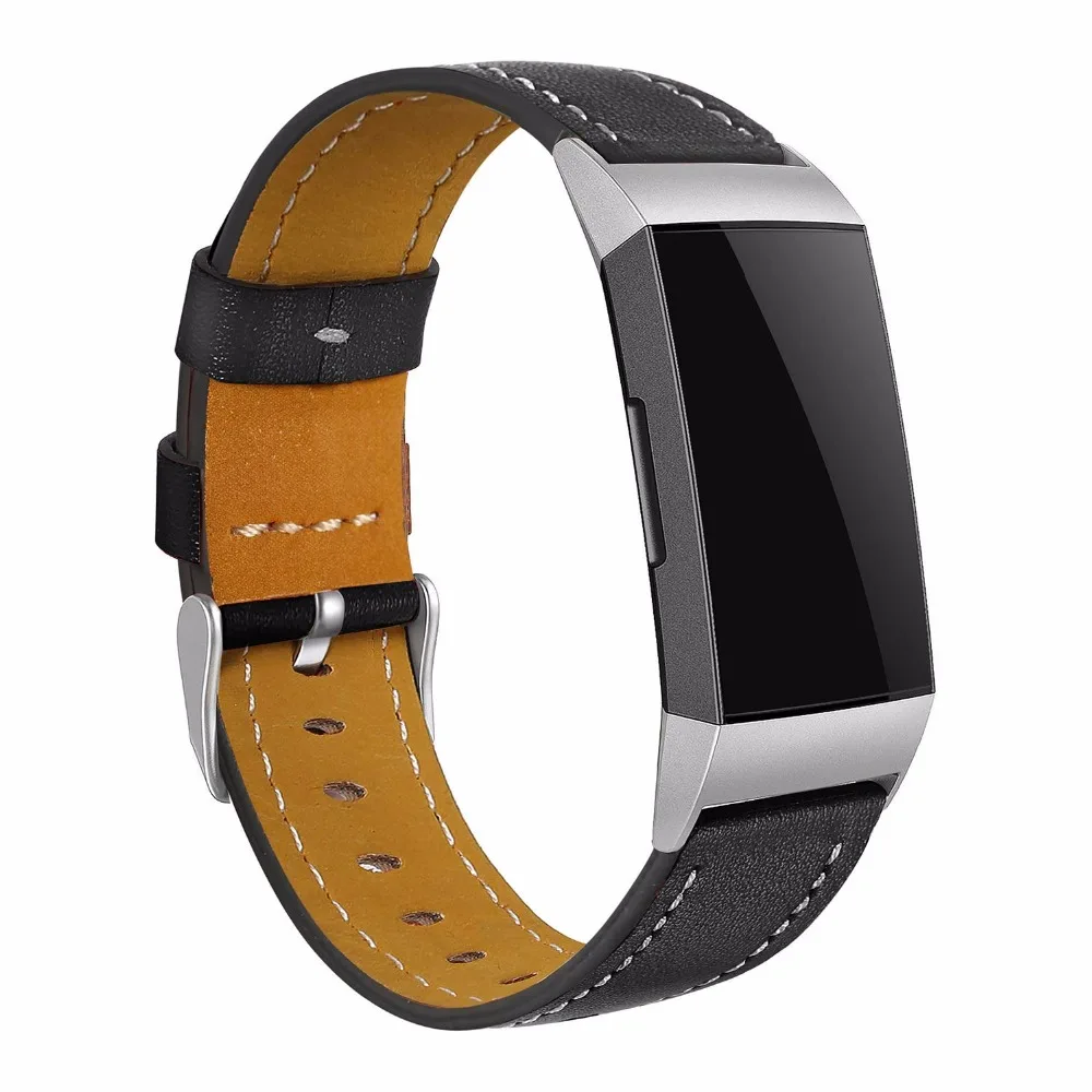 Replacement For Fit bit Charge 3 Bands Leather Straps Band Interchangeable Smart Fitness Watch | Электроника