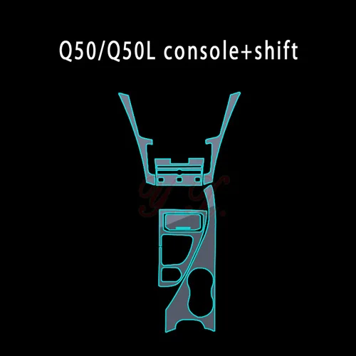 Q50 console-shift Автомобильный Стикеры s для Infiniti прозрачная защитная пленка TPU Чехлы Стикеры для Infiniti Q50 Q50L аксессуары для интерьера - Название цвета: Q50 console-shift