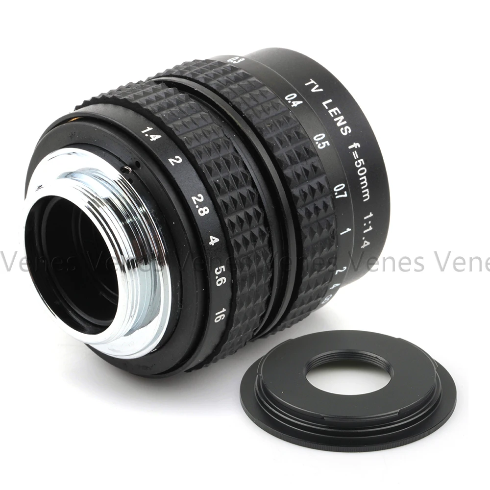 50 мм f1.4 CC TV Lens + C mount to Micro M4/3 NEX N1 Suit For P/Q Fuji /M M2 Adapter Panasonic крышка объектива|tv lens|50mm f1.4c |