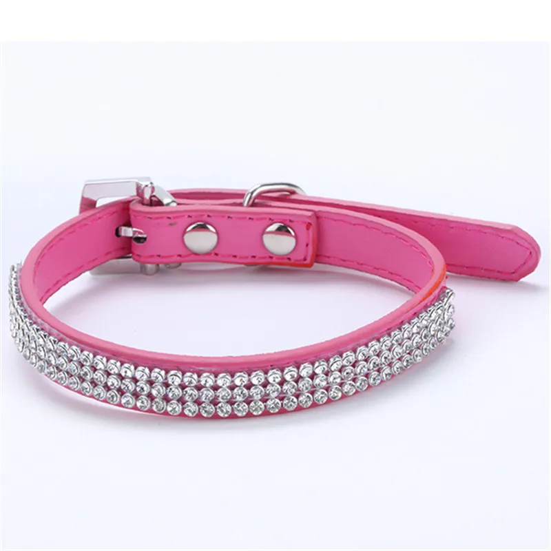 Новинка ошейник для щенков кошек домашних животных 3 ряда горный хрусталь