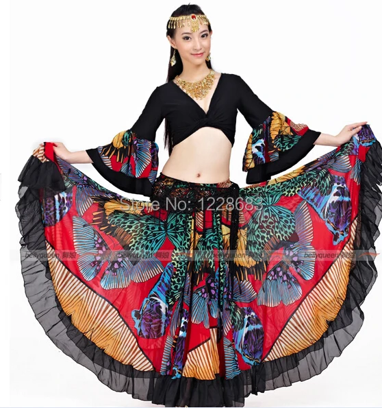 Gypsy костюмы для женщин Цыганский танец живота костюм 2 предмета в комплекте с