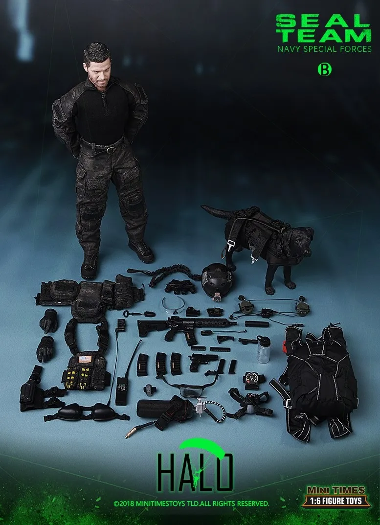 Коллекционная Военная фигурка в масштабе 1/6 кукла Юнайтед States soldier Navy HALO SEAL TEAM 12
