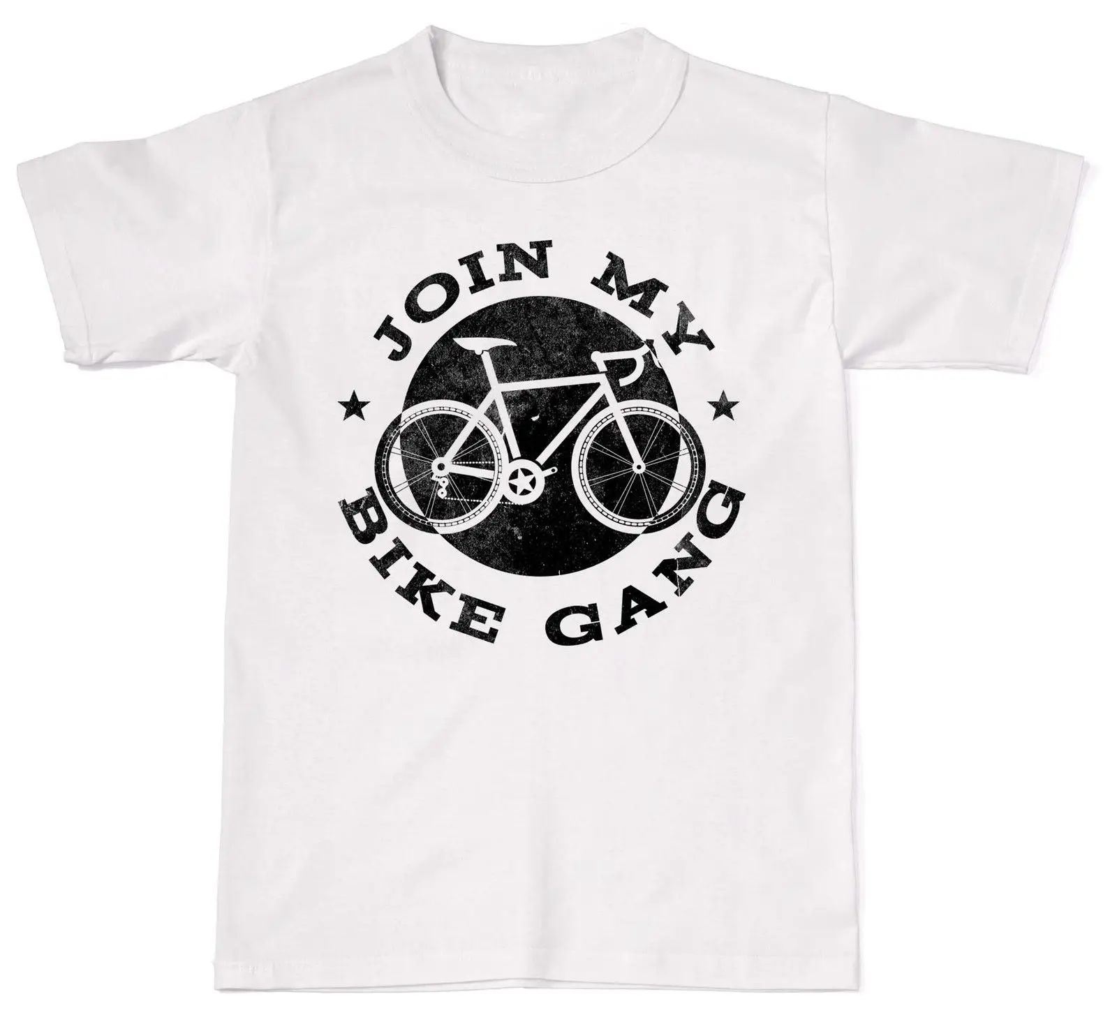 

2019 New Cool T-shirt Join My Biker Gang Funny Cyclist Mens Womens Cotton T-Shirt
