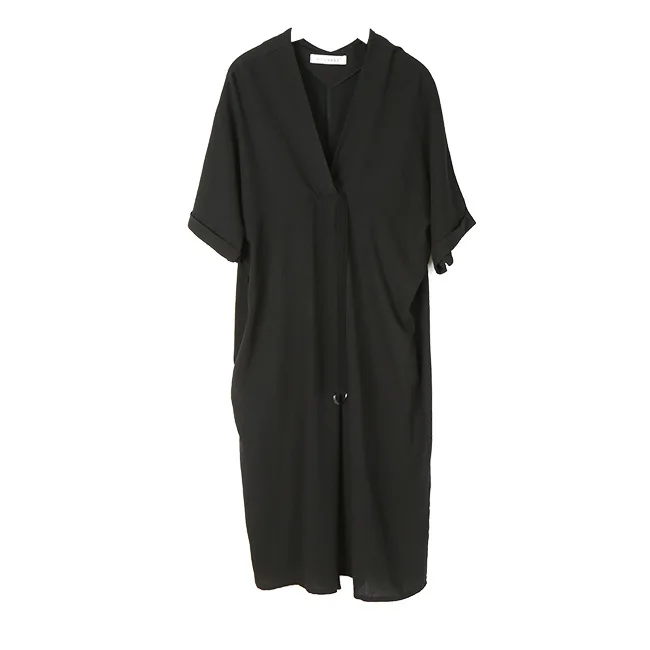 Женское шифоновое платье-миди с коротким рукавом V-образным вырезом | Женская