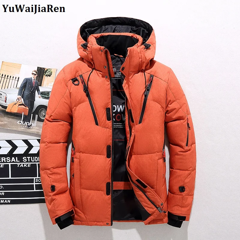 Men Winter Jacket Hooded Fashion Casual Thicken Warm Zipper Coats Male Hight Quality Multiple Pockets Parkas