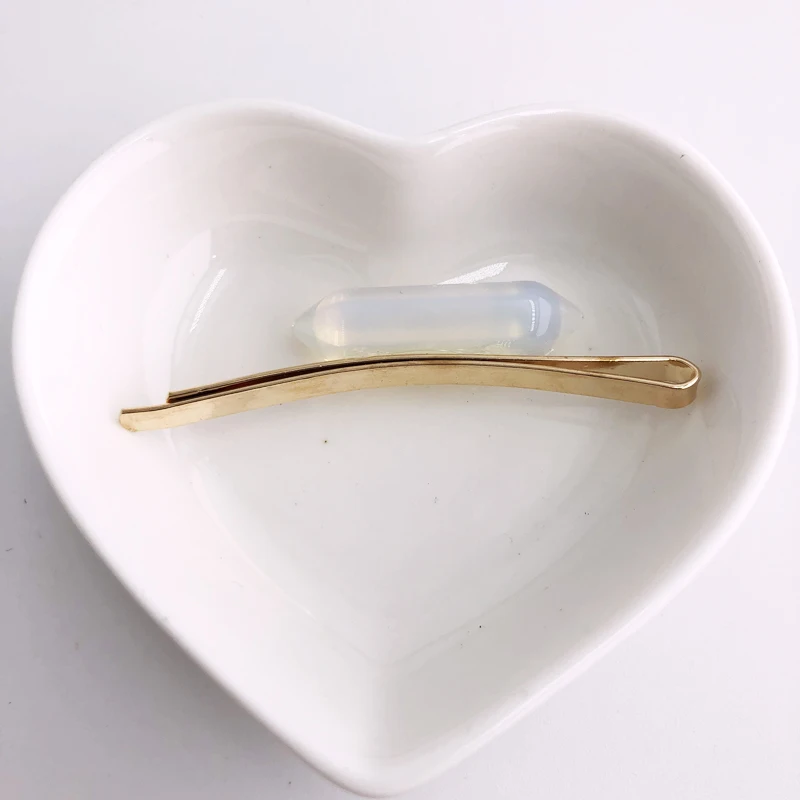 Оригинальная заколка для волос KBJW ручной работы из натурального камня золотого