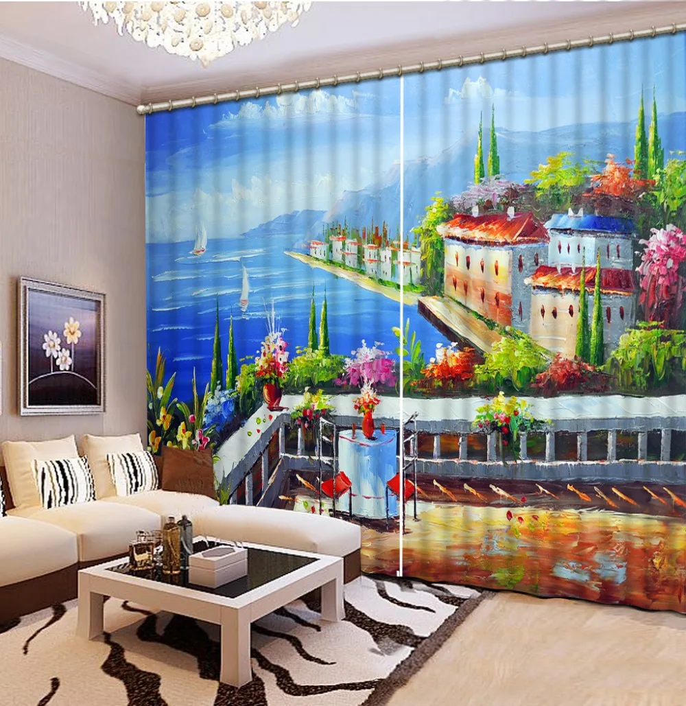 Шторы для гостиной ландшафтный пейзаж красота цифровая фотопечать