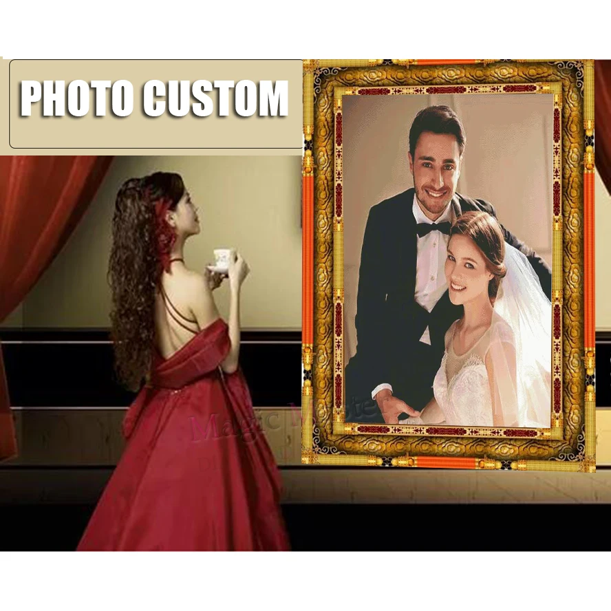 Фото на заказ Алмазная вышивка камни в форме ромба картины для алмазной вышивки и