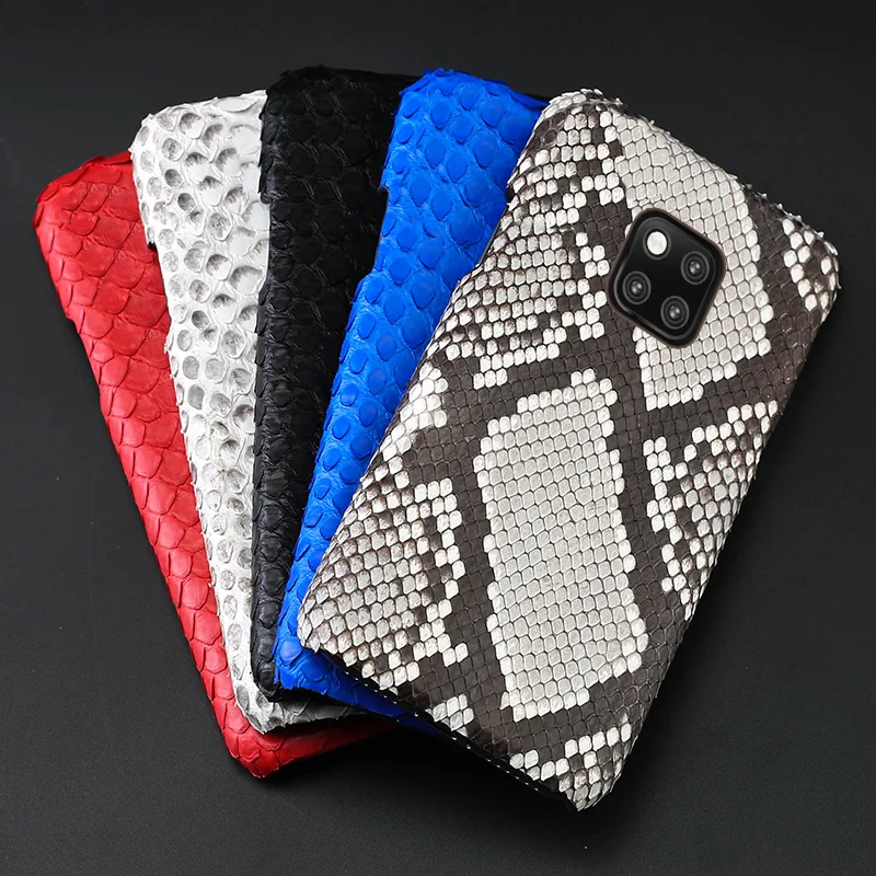 High end phone case for Huawei mate 20 20Pro 10 pro 9Pro honor V20 Nova 4 Genuine Leather Python skin fashion protective |