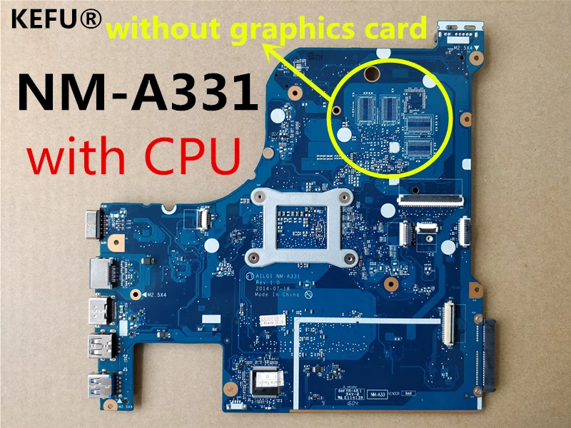 KEFU с процессором для материнской платы подходит Lenovo G70-80 AILG1 NM-A331 DDR3 в хорошем