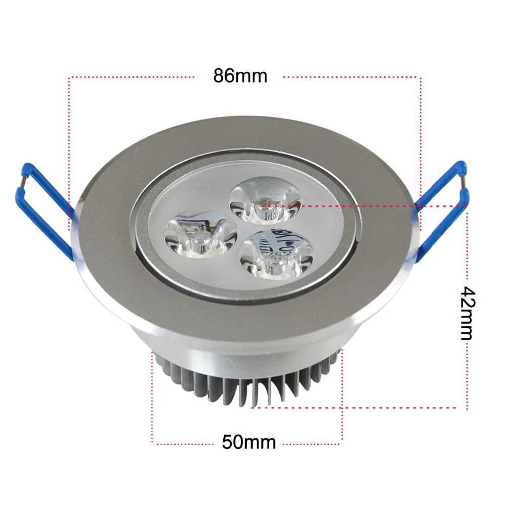 9W 3x3W 110v 220v Dimmable или luminaria teto светодиодные встраиваемые светильники lamparas de techo lampada