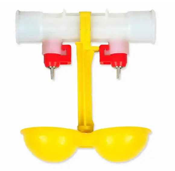 

100sets Chicken waterer Ball Hanging Cup Chicken drinking Poultry feed Animal feeder Yellow 11.4*11.1cm