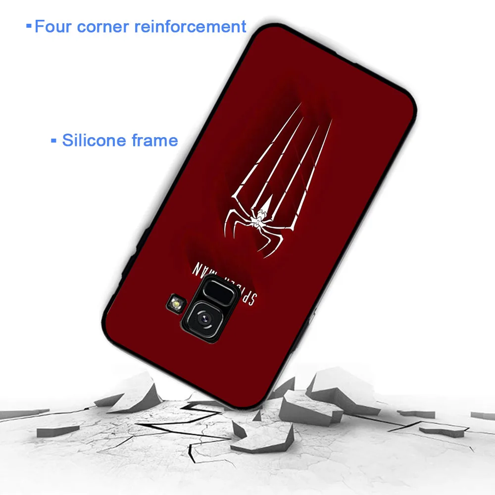 YIMAOC spiderman Soft Case for Samsung Galaxy A3 A5 A6 A7 A8 A9 Plus Note 8 9 A10 A30 A40 A50 A70 |