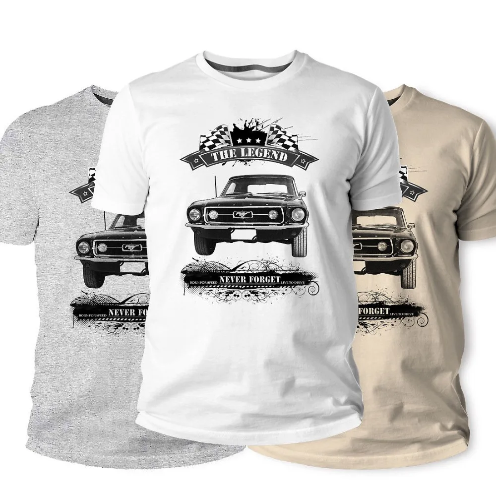 

T-Shirt American Classic Muscle Car Mustang Mod V8 Young Vintage Men'S Tees 2019 New Casual Tshirt Men Creative Man'S Short