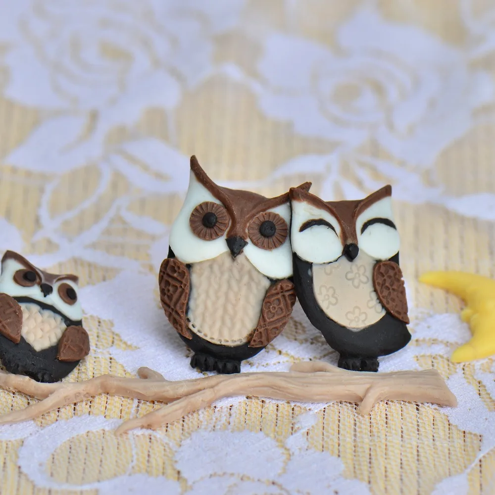 Сова Форма силиконовые формы Fondant (сахарная) для пирожных Сделай Сам декоративное