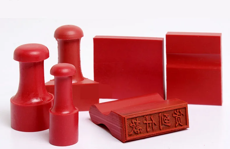 Любой размер на заказ красный резиновый штамп с логотипом карточка официальная