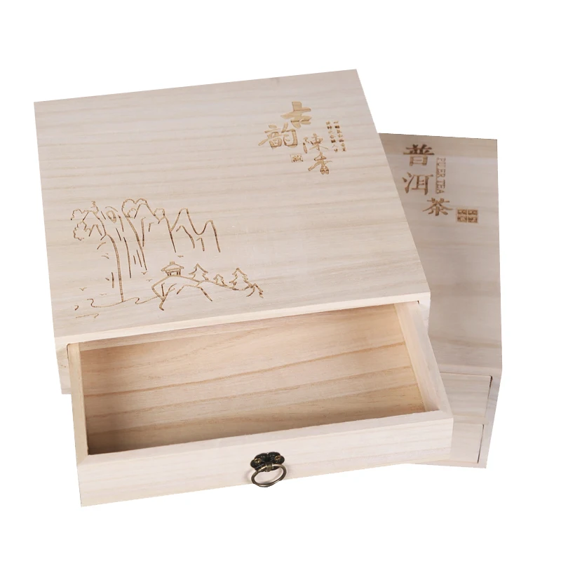 Современные ящики для хранения белого чая Деревянные маленькие ручного