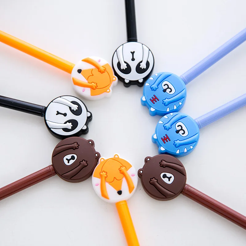 1 шт. новинка пластиковая гелевая ручка в виде мультяшных животных тигра панды