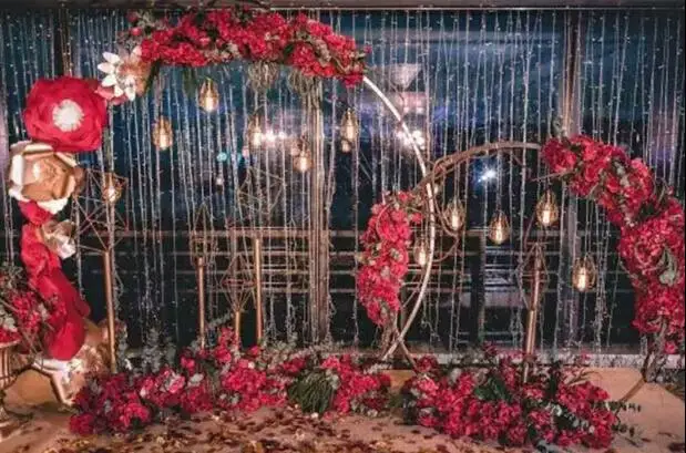 На заказ DIY свадебное искусственное кольцо свод фон однополюсная Арка Дверь
