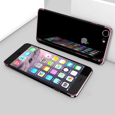 Роскошный прозрачный чехол для iphone 7 8 6 6s plus x 10 Мягкий Силиконовый противоударный