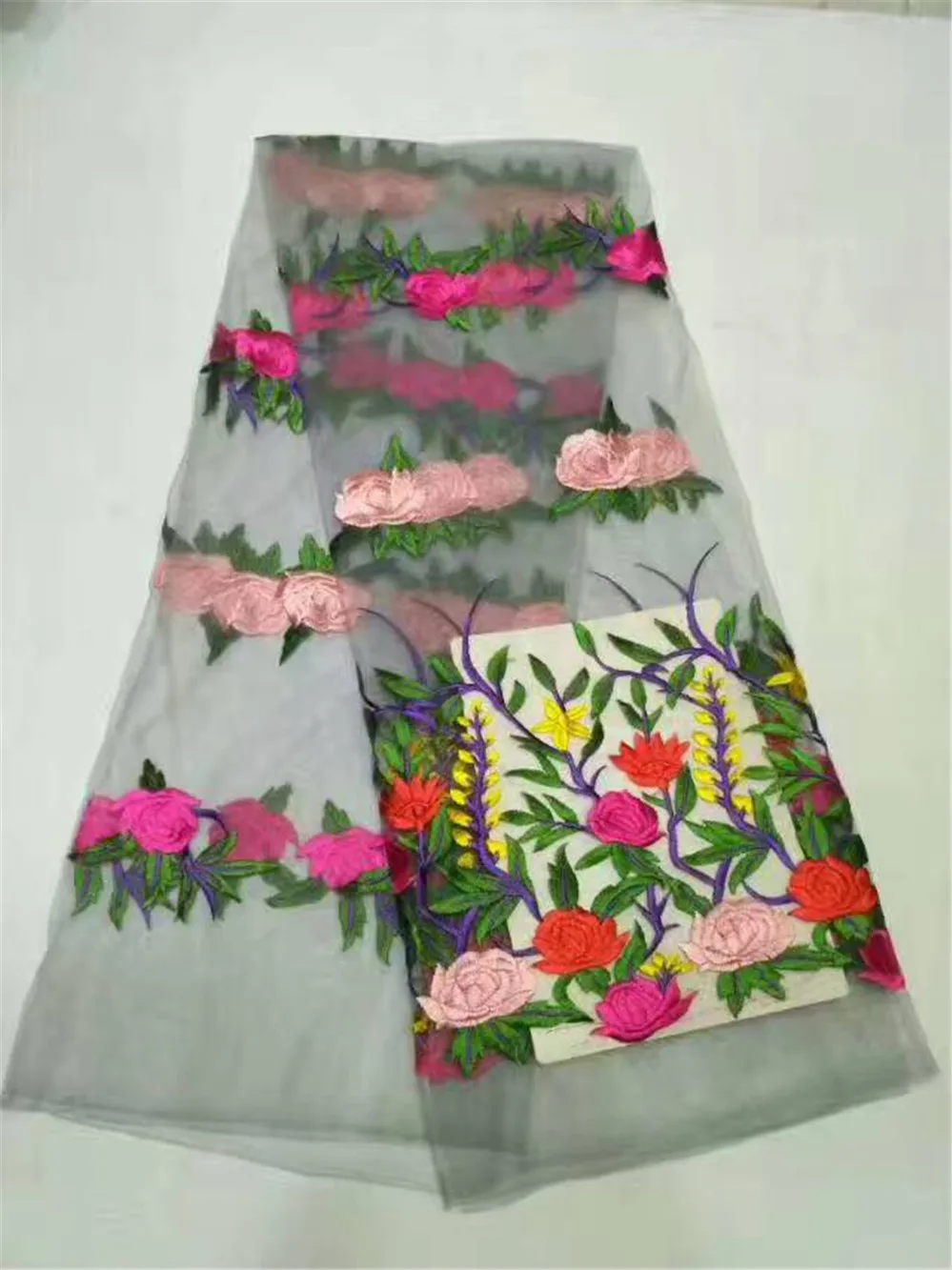 Африканские вышитые африканские французские фотообои с розовыми цветами