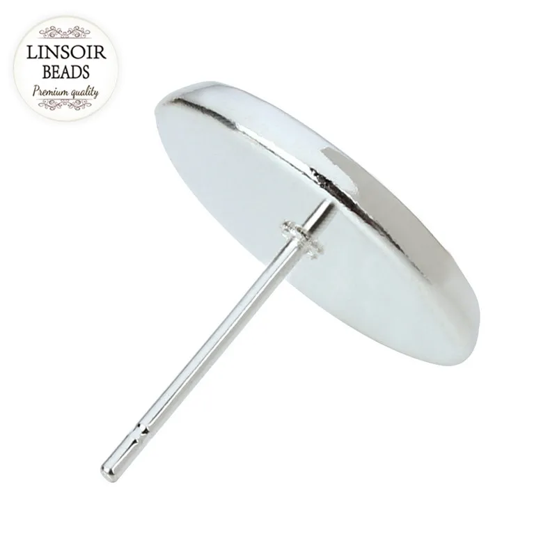 Античные бронзовые/Серебристые медные французские серьги-гвоздики базовые