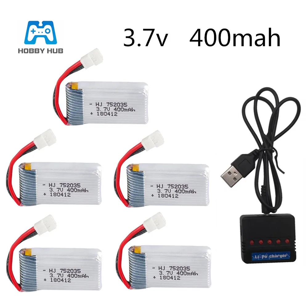 3/4/5 шт. оригинальный аккумулятор 400 В 752035 мАч для радиоуправляемого квадрокоптера