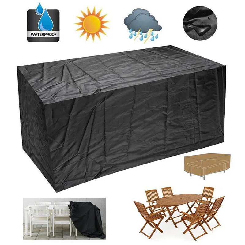 Прямоугольный садовый патио дождевая Пылезащитная крышка Открытый
