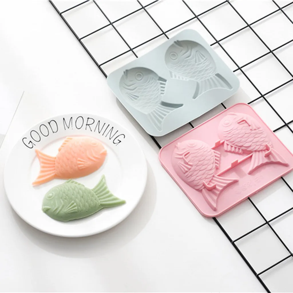 D Новая креативная силиконовая форма для помадки в виде рыбы шоколадного