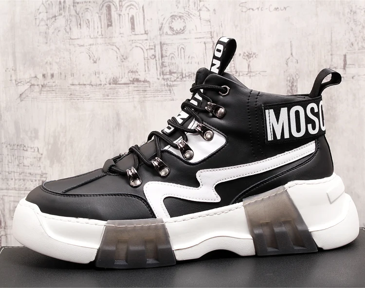 Мужская обувь; модные мужские ботинки; кожаная обувь для мужчин; Новинка; Высокая воздухопроницаемая Повседневная обувь; мужские кроссовки, увеличивающие рост, в стиле хип-хоп