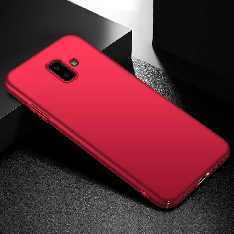 YonLinTan Coque чехол для samsung galaxy J6 J 6 2018 Жесткий ПК на роскошный простой матовый