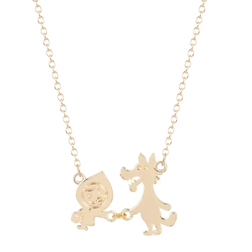 Красная шапочка Женское Ожерелье милая подвеска модное ювелирное изделие