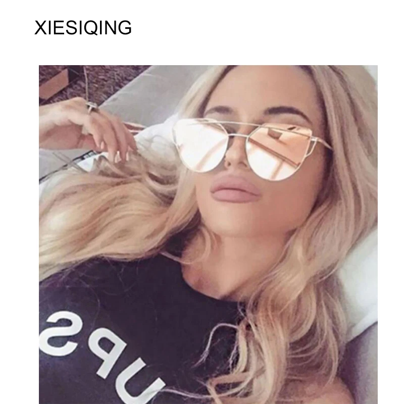 XIESIQING, солнцезащитные очки для женщин, брендовые, градиентные линзы океана, кошачий глаз, солнцезащитные очки, для девушек, сплав, полная оправа, солнцезащитные очки, oculos de sol, UV400