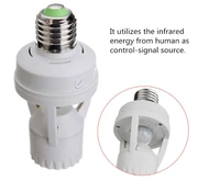 10 120 seconds adjustable light control motion switch 110v 220v e27 base lamp holder ir infrared human induction motion sensor