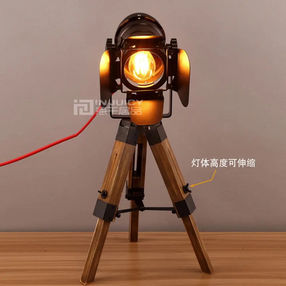 Винтажная железная ретро-лампа в стиле индастриал лофт со штативом для спальни