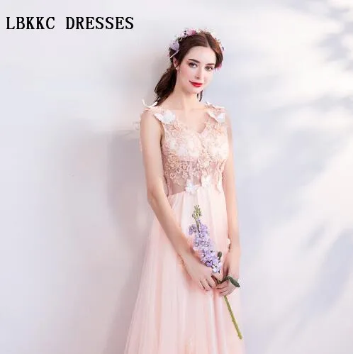 

Романтическое детское розовое вечернее платье А-силуэта со шлейфом, без рукавов, с открытой спиной, Элегантное Длинное официальное платье, ...