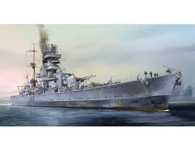 Trumpeter 05767 1/700 немецкий тяжелый крейсер Prinz Eugen 1945 комплект пластиковых моделей
