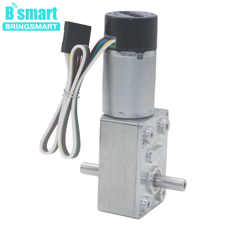 Bringsmart JGY 370S мотор кодер червячный DC Зубчатый редуктор 6 ~ 12 В низкая скорость Холла