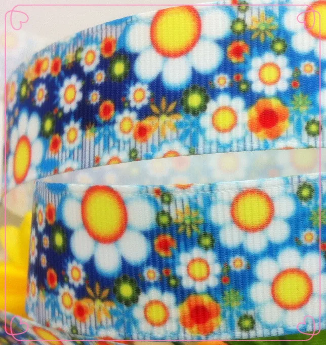 Винтаж Цветы Печатный рисунок лента полиэфир корсажная подарок посылка DIY