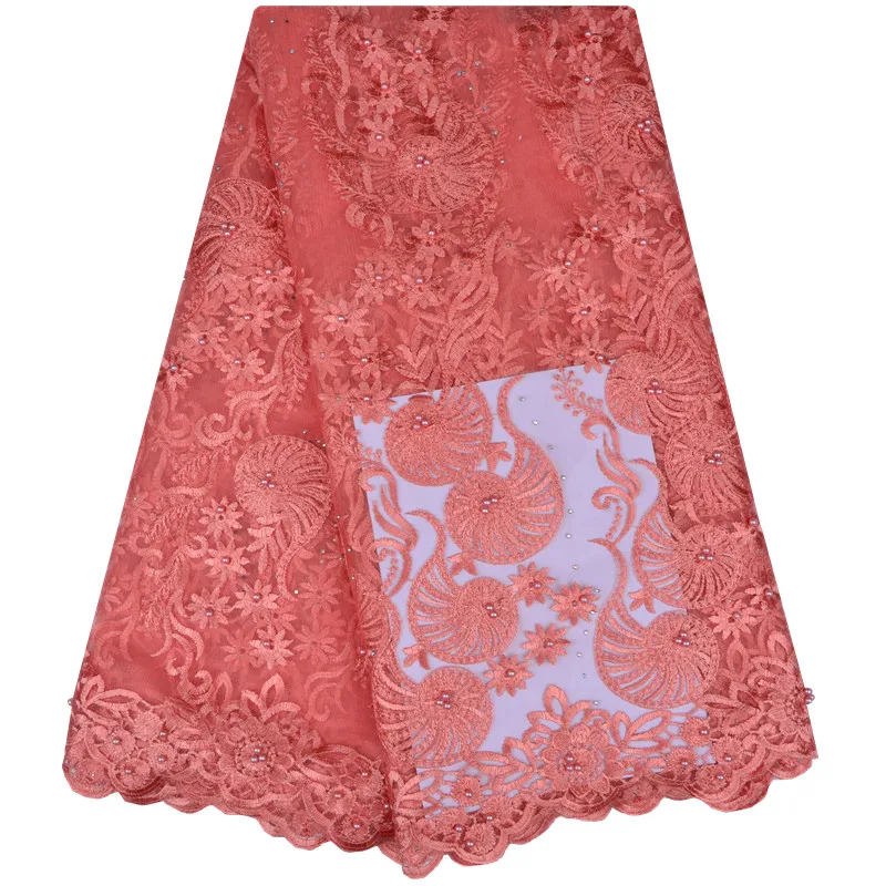 

Wholesale Guipure French Tulle Net Lace With Stones For Party Dress Latest African French Lace With Rhinestones For Party 1219B