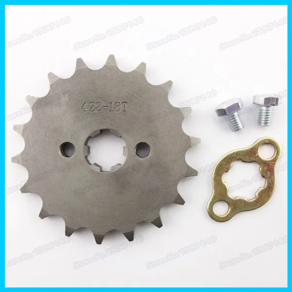 17mm ID new front engine sprocket with Retainer Plate Locker 428 18 Tooth for SDG GPX pit dirt bikes Orion SSR quad ATV | Автомобили и