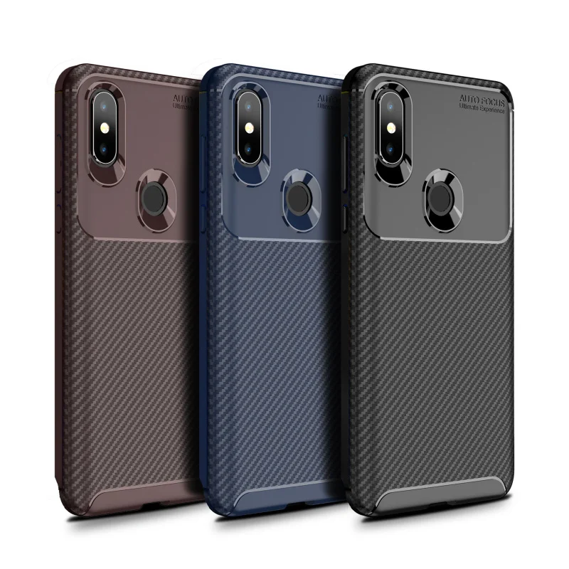Мягкий силиконовый чехол из ТПУ и углеродного волокна для Redmi Note 7