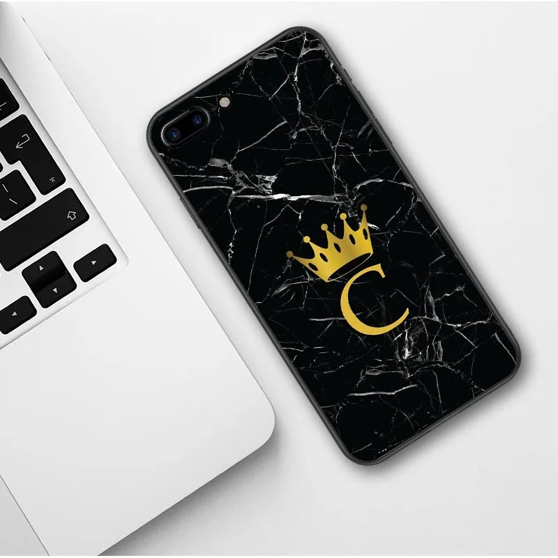 Изготовленный на заказ Чехол для iPhone X SE 5 5S 6 6s 7 8 Plus корона король королева Письмо