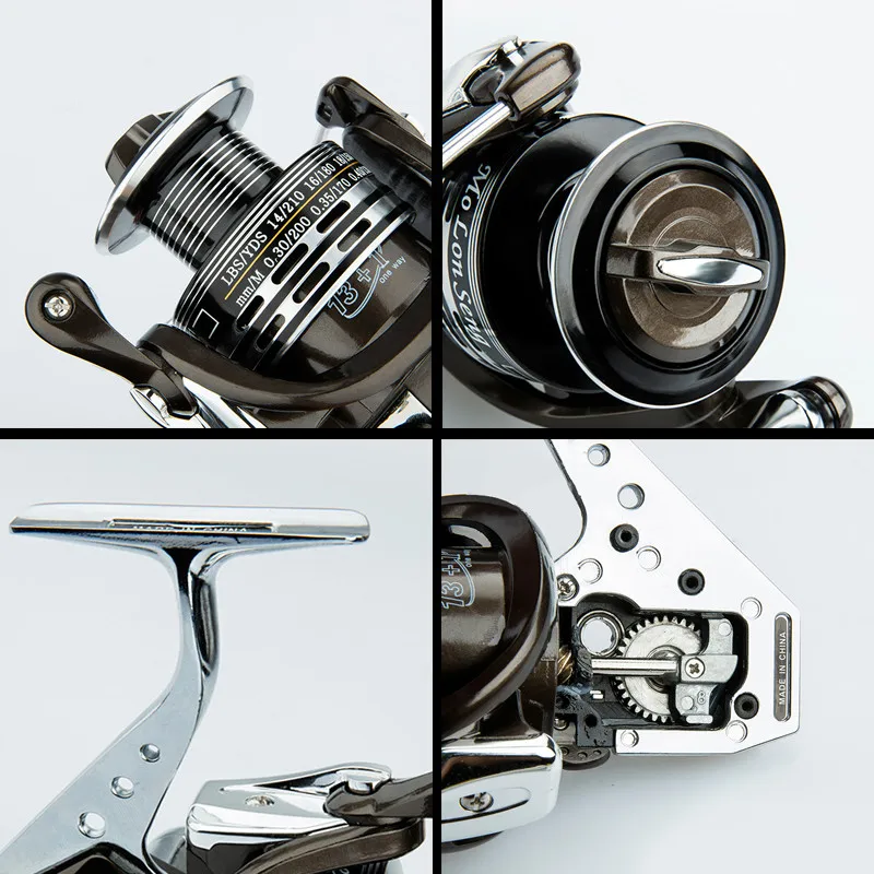 

New Metal Spinning Fishing Reel Left/Right Handle 13+1BB Fake Bait Fishing Reel Durable 1000-7000 Reel Fishing Support Wholesale