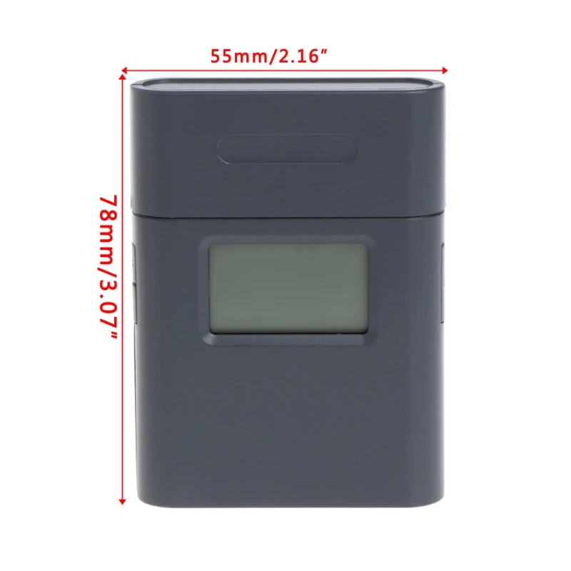 

OOTDTY LCD Digital Breathalyzer Breath Alcohol Tester Red Backlight with 5 Mouthpieces